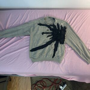 1 of 1 Cream sweater w black stitching made by me